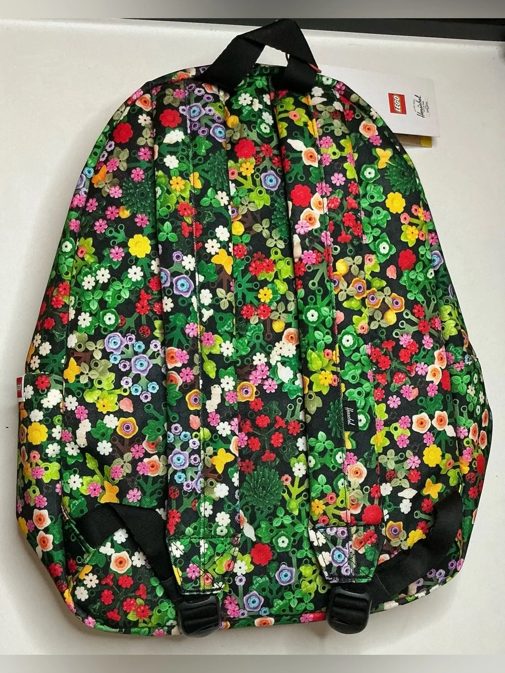 Herschel x LEGO Heritage Backpack & Matching Lunch Bag Set floral multi 15L NWT